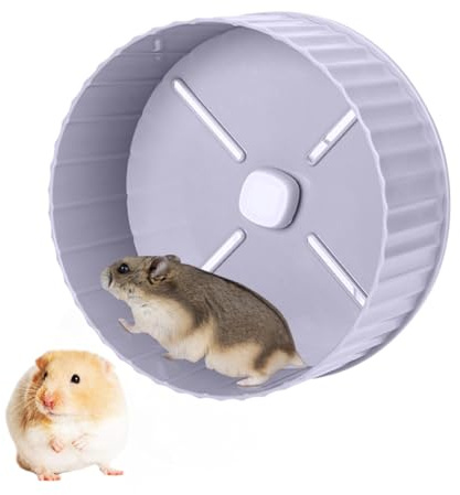 HyzaPhix Ruota Criceto per l’Esercizio, Ruota da Corsa Silenziosa, Giocattoli per Criceti,Accessori Giochi Criceto,Silent Hamster Exercise Wheel per Porcellini d'India, Criceti Russi (grigio)