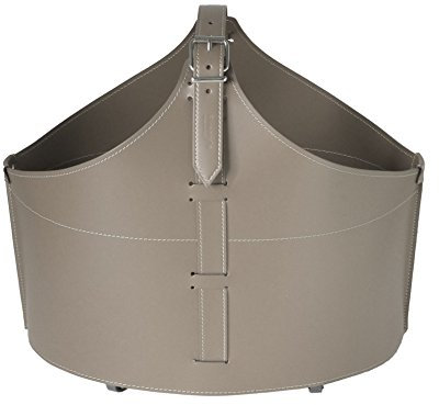 LIMAC Design FABIA HABITA Mehrzweck-Aufbewahrungsbox aus Leder Abmessungen 60 x 38 x 60 cm. Korb aus Lederfaserstoff mit gummierten Rädern. Hergestellt in Italien. Taupe