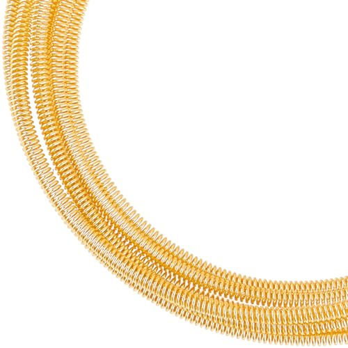 Beebeecraft 1 Schachtel 2 m Französischer Golddraht Echtes 24 Karat Vergoldetes Messing Spiralspule Stickerei Seidenfaden Gimp Bullion Draht Zum Nähen Basteln Perlenstickerei Kleidung Dekoration