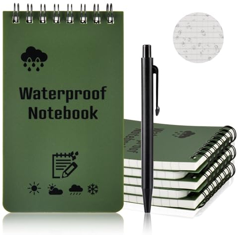 OSDUE Carnets Étanches, 5pcs 3x5 Pouces pour l'enregistrement de Plein Air
