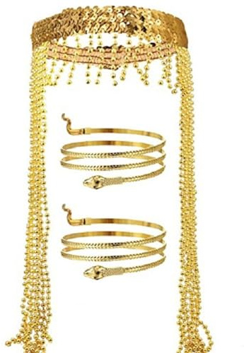 ZHENGCI Kopfschmuck, Cosplay, ägyptisches Stirnband für Damen, Schlangenform, Armreif, Halloween, Haarband, Karneval, Party, Kopfbedeckung für Jugendliche und Erwachsene