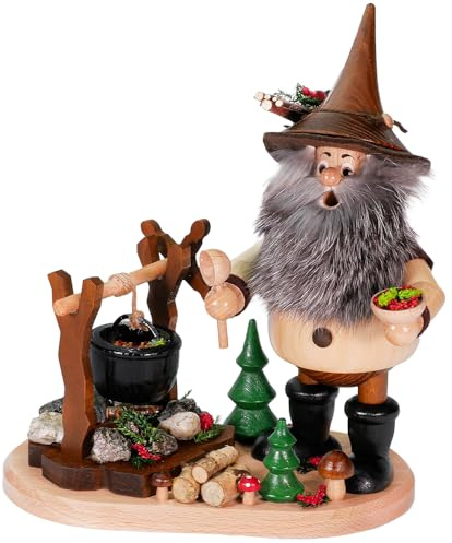 Echt Erzgebirgischer Räuchermann® Wichtel Wichtel am Gulaschkocher #921