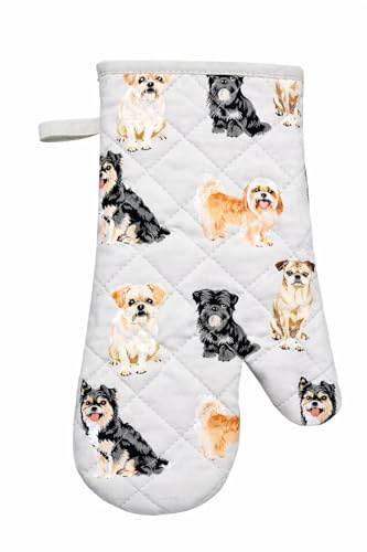 Single Oven Glove Heat Resistant For Cooking, Baking & BBQ (Dog 2) | Quick Dry Heat Resistant Single Oven Glove For Cooking, Baking, Grilling & Bbq, A Practical Kitchen Gift For Women And Men