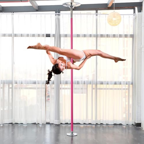 Generisch Tanzstange zur Deckenmontage, Verlängerung für Fliegende Pole Dance-Stange für Zuhause, 45 mm, freistehende Fitness-Stripperstangen mit Silikon (7,5 Fuß)