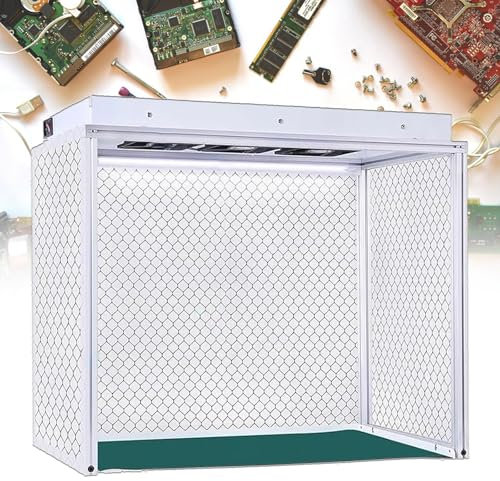 Cappa a flusso laminare verticale in alluminio, cappe aspiranti da laboratorio a basso rumore con filtro HEPA, banco di lavoro pulito con flusso d'aria per officina di riparazione di telefoni