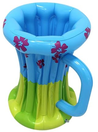 F Fityle Aufblasbare kühler aufblasbare Bierkühler Sommer PVC Getränkkühlereiseibner für Ereignisse BBQ kaltes Getränkebehälter Picknick, Blau