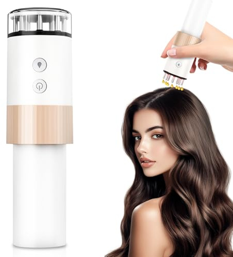 Applicateur d'huile capillaire électrique 2 en 1, massage de la tête, appareil de massage électrique du cuir chevelu pour cuir chevelu, sérum d'huile essentielle