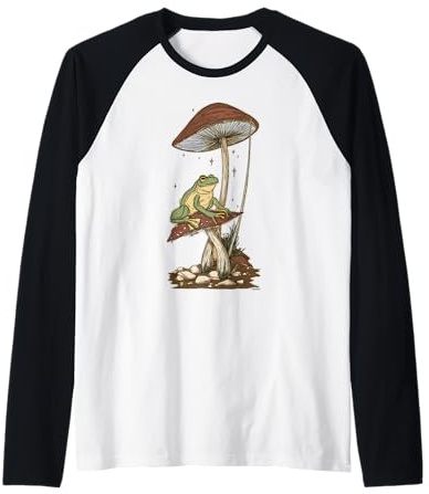 Camiseta mágica Frogcore - Fungi Toad y Cottage Frog Dreams Camiseta Manga Raglan