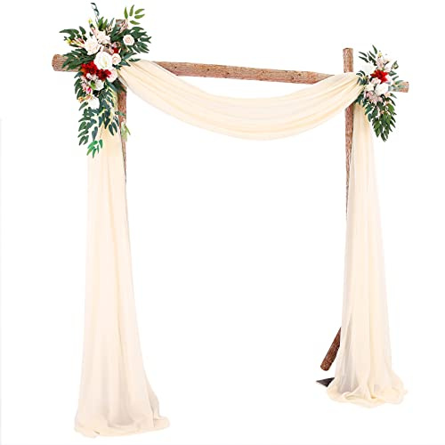 Naroote Rideau de Fond de Mariage Noir de qualité Supérieure, drapé élégant pour Décor D'événements de Fêtes de Mariage, Parfait pour la Décoration D' et Les Arrière-Plans de Photos