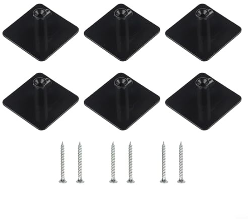 NbgrvB Lot de 6 supports de fixation pour mixeur KitchenAid pour batteur Flex Edge, batteur plat, crochet pétrisseur et fouet métallique, noir