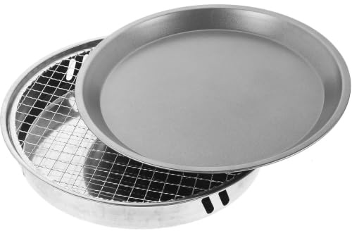 GALPADA Barbecue Extérieur Portable au Charbon, Barbecue Jetable sans Fumée, Réchaud de Camping à Gril, Acier Inoxydable et Plastique, Grosse Surface, Brosse, pour Fêtes Couleur Aléatoire