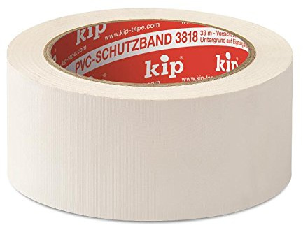 kip 3818-53 PVC-Schutzband 30 mm x 33 m weiß/resistent gegen Wasser, Säuren, Laugen, Alkohol, Öle uvm. / UV-beständig/quergerillt, leicht quer einreißbar/weiche & widerstandsfähige PVC-Folie