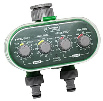 Kingfisher WT400 Twin Outlet Electrical Water Timer, Transparent, One Size