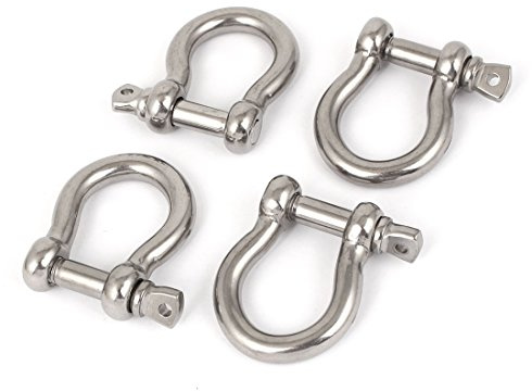 Aexit Screw Pin Anchor Shackles Rigging Wire Rope Cable Bow Shackle 4PCS (03c355010a1c81a6ada740f7f327804b)