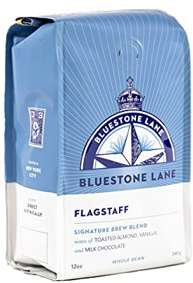 Bluestone Lane Coffee Beans, Flagstaff Signature, Medium Roast, Whole Bean, 12 Ounce Bag