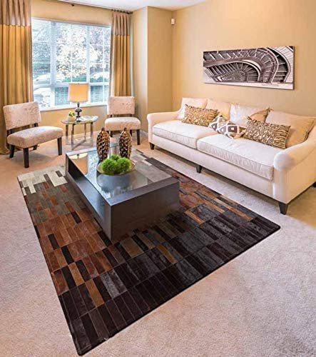 Vip Leather NEU KUHFELL Patchwork Teppich Cod Mic 500 (120 x 180 cm)