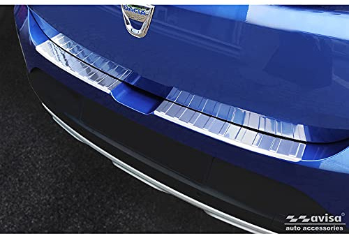 Avisa 2/35124 Ladekantenschutz Hinten Kompatibel mit DACIA Sandero III BJI | kompatibel mit Dacia Sandero III 2020-2022 & Facelift 2022- inkl. Stepway - Silber - 2-teilig