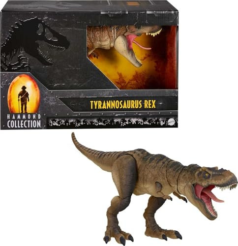 Jurassic World HFG66 - Hammond Collection Tyrannosaurus Rex Figur Jurassic Park, Premium-Look, beweglich und realitätsgetreu, für Kinder ab 8 Jahren und Erwachsene