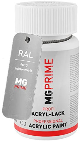 MG PRIME RAL 9012 Reinraumweiss/Ceanroom White seidenmatt Lackstift 50 ml schnelltrocknend