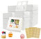 YAANBUNB 15 Pcs 4 Hole Cupcake Box with Window White Cupcake Case Pre-Assembled Cupcakes Carrier Cupcake Holder Box Multipurpose Bakery Cake Box with 3 Stickers for Dessert Pastry Muffin Donut Macaron