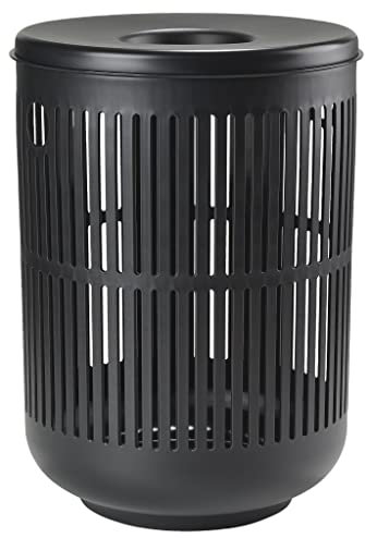 Zone Denmark Ume Wäschekorb mit Deckel, Wäschesammler, Wäschetonne, Durchm. 40 cm, Höhe 54 cm, Schwarz