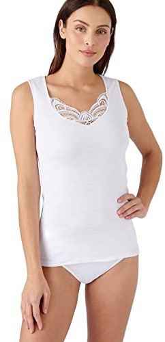 Damart - Guipure Thermolactyl Fine Rib Tank Top, Women