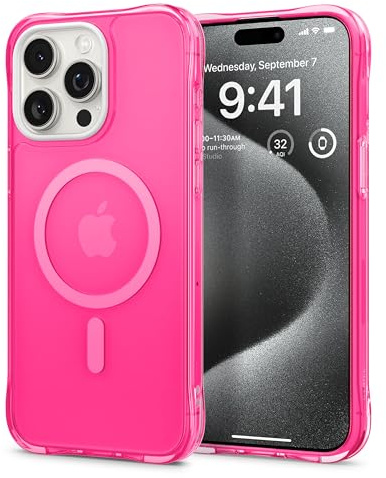CYRILL von Spigen Ultra Sheer Mag Hülle Kompatibel mit iPhone 15 Pro (2023) - Hot Pink