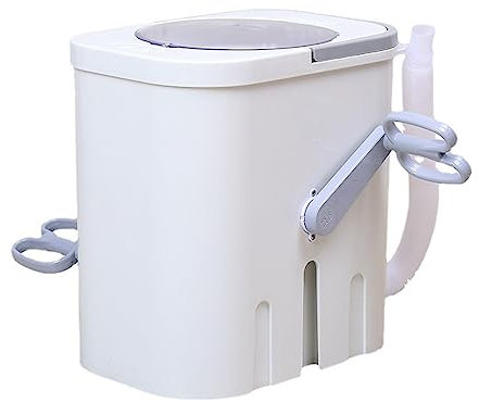 Mini lavatrice portatile non elettrica, rondella rotativa a pedale a manovella compatta, strizzatore manuale per vestiti, alternativa per lavanderia a risparmio di lavoro, rondella mobile per