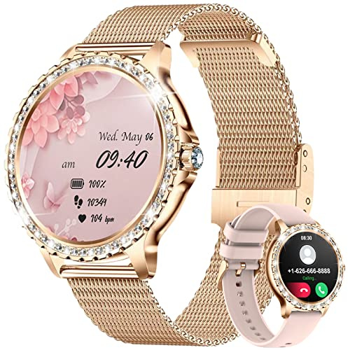 LIGE Smart Watch for Women, Bluetooth Call 1.32 Ladies Fitness Watch with Oxygen/Heart Rate Monitor Pedometer, IP67 Waterproof Sports Smartwatch Compatible for Android iOS Phones
