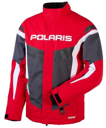 Polaris Men's TECH54 Northstar Jacket, Waterproof, Breathable, Insulated, Warm Winter Coat for Snowmobiling and Off Road Riding, Polyester, Red - 2864505,Red,3XL
