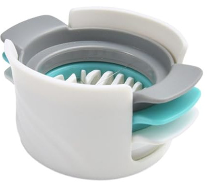 Obstschneider Werkzeug, 3 in 1 Obstschneider und Schneider, Edelstahl Draht Eierschneider, Platzsparender Obstschneider Entkerner Schneider, Ergonomische Gemüseschneidemaschine, Einfach zu Bedienendes