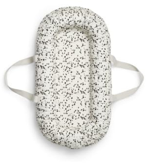 Elodie Detaljer babybo, gosigt bo bärbart babybo, nyfödda kokong för spädbarn och spädbarn, tvättbar resesäng, babynest 100% bomull, 78 x 45 cm, dalmatiska prickar