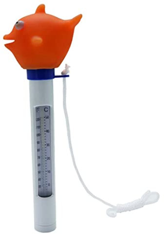 Pool Thermometer Temperaturmesser Cartoon Seerhai Form mit Lanyard für Schwimmbad Spa, Gartenarbeit, Gartenarbeit