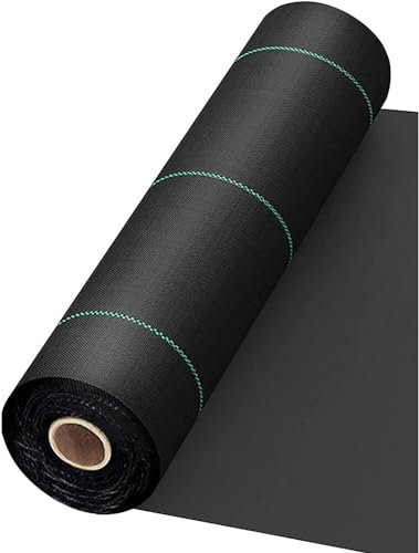 Geotextil-Garten- und Landschaftsbaustoff, Unkrautbekämpfungsmembran für den Außenbereich, Gartenmatte, Bodendecker, Landschaftsbodendeckermembran (Größe: 1,22 x 6 m/4 x 20 Fuß)