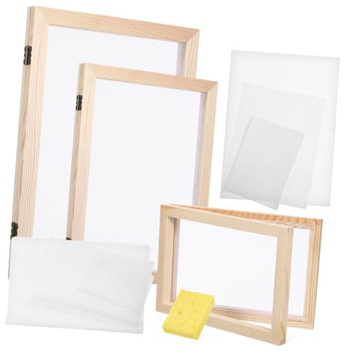 GRADENEVE 1satz Papierherstellung Mit Holzrahmen Absorbierendes Papier Und Papier Screens Für Bastelprojekte Für Kreative Und Kunsthandwerk