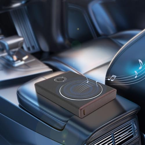 MEELRYD Aktiv Subwoofer für Auto 600W Autoradio Ultradünner 12V, Audio Subwoofer für Auto/LKW Auto Untersitz Active Stereo VerstäRker Bassbox(Schwarz)