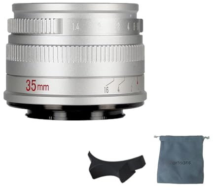 7artisans 35mm F1.4 Mark II APS-C Manual Focus Fixed Lens Large Aperture Compatiable for Canon R Mount Mirrorless Cameras R RP R5 R6