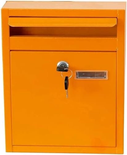 YBVBCXCB Boîte aux Lettres Murale verrouillable avec Serrure Jaune 32 x 8 x 24 cm ~/