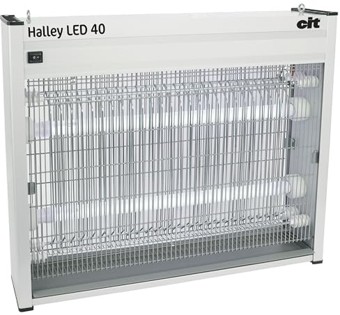 Cit Halley Led Flugdödare, Flugfälla, Insektsfälla, Led 40, 230V, 66.3X13X52Cm, Grön, 15000H, 250M², Inkl. Upphängningskedja/Uppsamlingsbricka