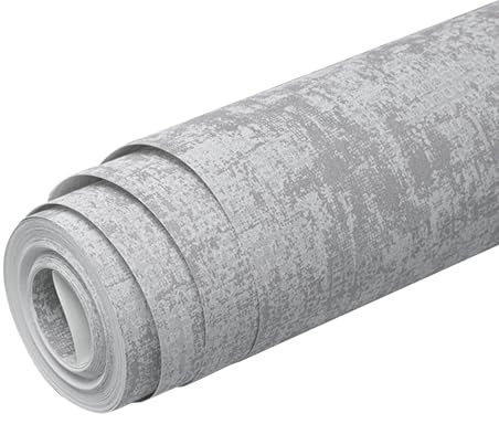 Carta da parati moderna per soggiorno, carta da parati strutturata in cemento, parati adesiva antisporco, Rotolo di da parati moderna da 920x53 cm, da parati in tessuto non tessut