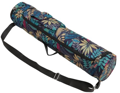 PENIKOKO Yogatasche Verstellbarer Schultergurt Gym Yoga Tasche Rucksack Große Yogatasche aus Oxford mit Wasserfestem Zylindrische Aufbewahrungstasche für Pilates Yogamatte Yoga Zubehör