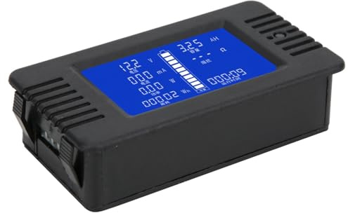 Bamjour Monitor Meter, PZEM-015 Shunt Multifunctional Meter Current Voltage Power Energy Consumption Capacity Tester with 200A Shunt (015 English (with 200A shunt))