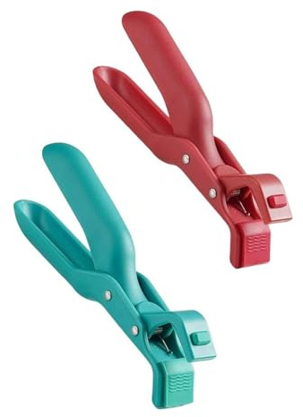 2 Pack Hot Plate Gripper Tongs, Anti Scald Plate Gripper Silicone Bowl Clip, Non-Slip Plate Gripper Tongs for Microwave Oven Air Fryer Steamer, Hot Dish Plate Holder Kitchen Cooking Tool