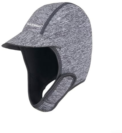 Besshepplo Capucha de buceo de neopreno de 2 mm con correa de barbilla ajustable para buceo, surf, esnórquel, kayak, gorro de natación elástico cálido (gris)