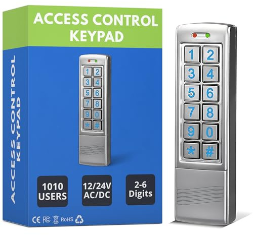 SecureMyDoor Proximity Digital Keypad, Both RFID Fobs and PIN Code Entry