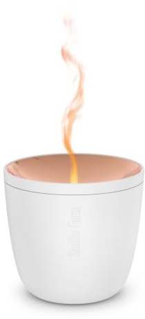 Stadler Form Aroma Diffuser Zoe Mobile, kabellos, für ätherische Öle | Mit Akku bis zu 6 h Laufzeit, einzigartiger Flammen-Effekt, Ultraschall-Aromatherapie Diffuser, leise, klein, weiß