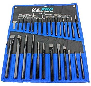 US PRO Tools 2232 - Set di 28 punzoni e scalpelli