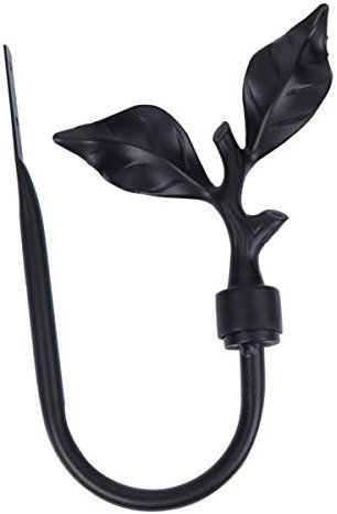 VOSAREA Gancio Decorativo per Tende Metallo con Design Foglia Supporto per Tende da Parete Facile da Installare e Bagno per Decorare La Tua Casa