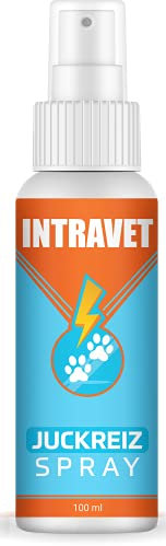 Saint Nutrition® Intravet - Juckreiz Spray für Haustiere, Naturprodukt & HOCHWIRKSAM bei Juckreiz oder Entzündungen - Pflegt Haut & Fell bei Läuse, Flöhe oder Milben, auch Grasmilben bei Katze & Hund