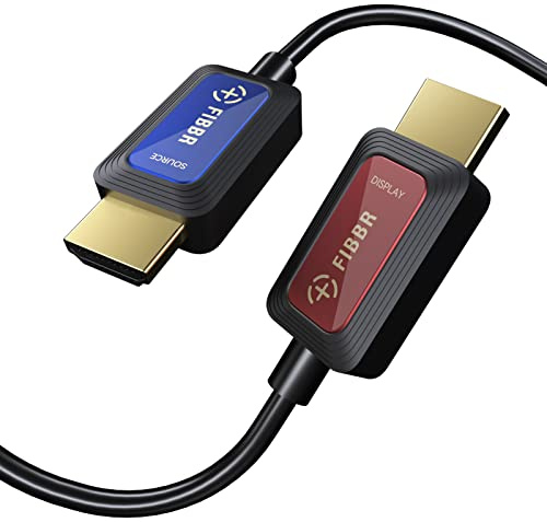 Fiberoptisk HDMI kabel 5M, 48Gbps höghastighets HDMI 2.1 kabel 8K@60Hz 4K@120Hz Dolby/Dynamic HDR/HDCP 2.3/eARC 8K Fiber envägs HDMI sladd kompatibel med Blu-ray/TV-box/HDTV/projektor